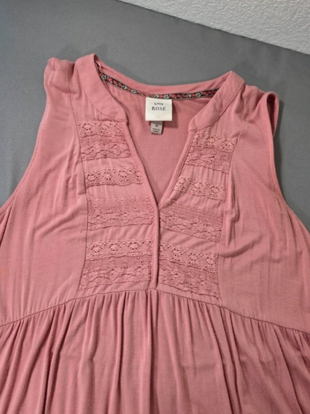 Knox Rose Dusty Rose Summer Dress Size Medium - Picture 3 of 5